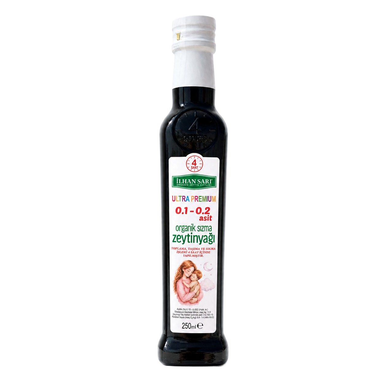 0.1 to 0.2 ACID(max.) Early Green Harvest 4 Hours Organic Olive Oil For Baby