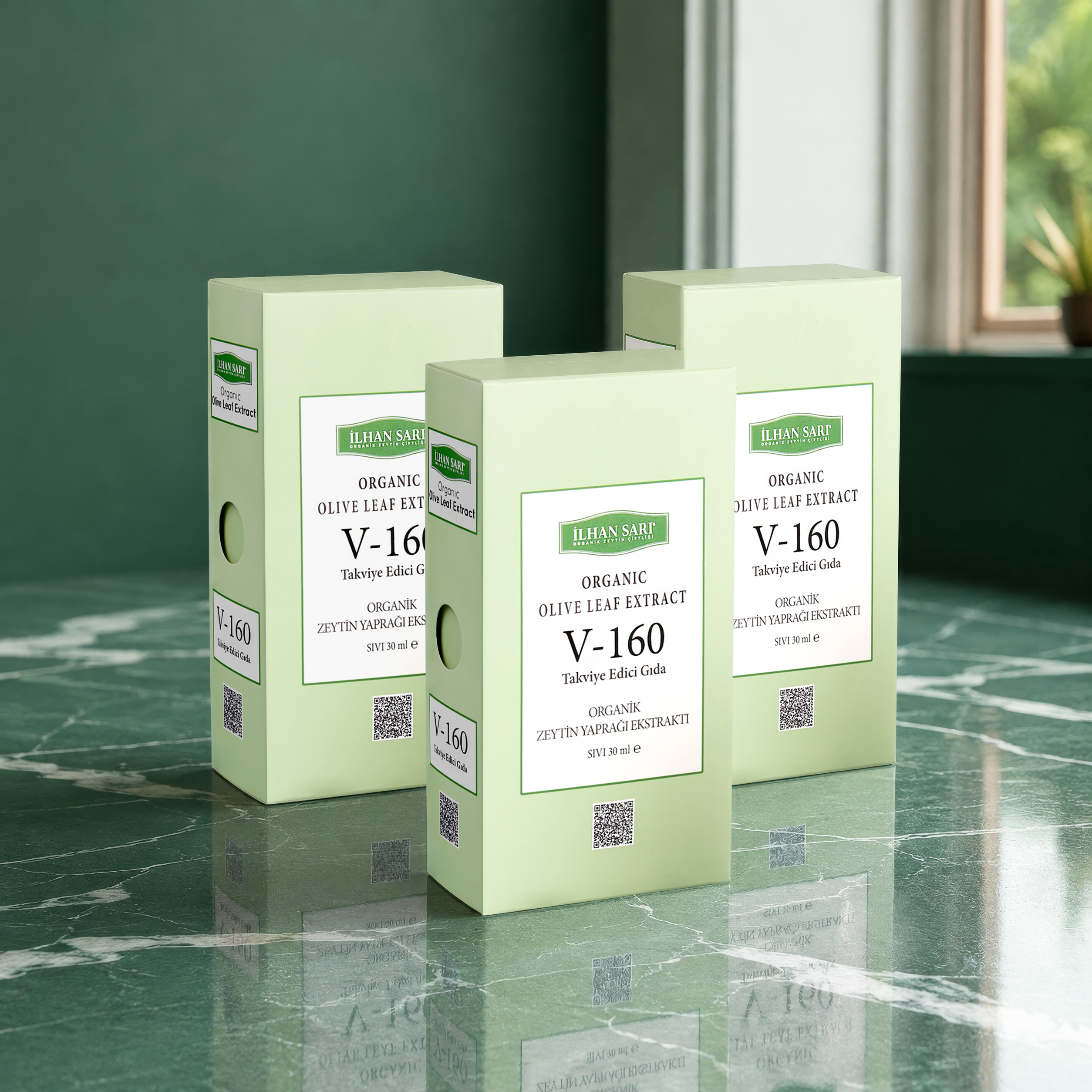 V-160 Organik Zeytin Yaprağı Ekstraktı 30ml